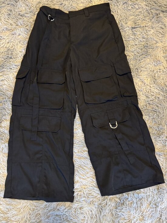 Bershka Pants - Bershka Black Cargo Pants